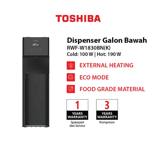 TOSHIBA DISPENSER AIR BERDIRI STANDING DISPENSER RWF-1830BN(K)