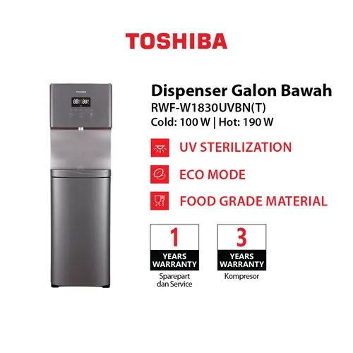 TOSHIBA DISPENSER AIR BERDIRI STANDING DISPENSER RWF-W1830UVBN(T)