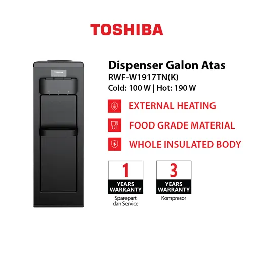 TOSHIBA DISPENSER BERDIRI STANDING DISPENSER RWF-W1917TN(K)