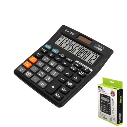 V-TEC DESKTOP CALCULATOR CL120 BLACK VT-CL120_SL/H