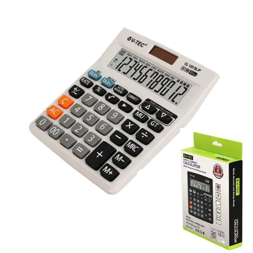 V-TEC DESKTOP CALCULATOR CL120 WHITE VT-CL120_SL/P