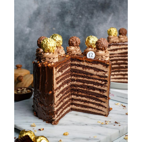 Ferero Hazelnut Choco Honey Cake