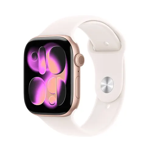 Apple Smart Watch Series 11 46mm Rose Gold Aluminium Case With Light Blush Sport Band - S/M MEV64ID/A_G