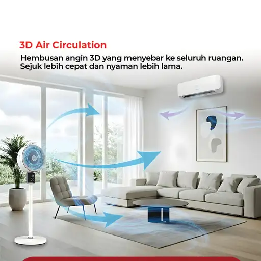 POLYTRON KIPAS ANGIN BERDIRI STAND FAN PFC101W