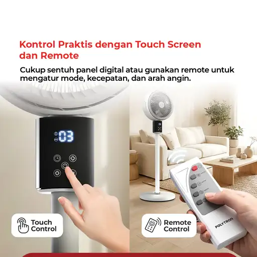 POLYTRON KIPAS ANGIN BERDIRI STAND FAN PFC101W