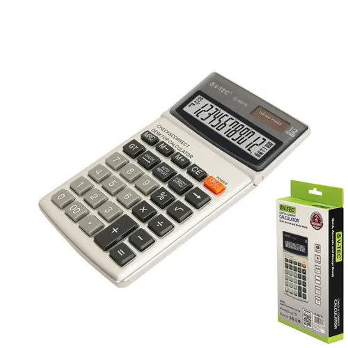 V-TEC DESKTOP CALCULATOR CL852 SILVER VT-CL852_SL