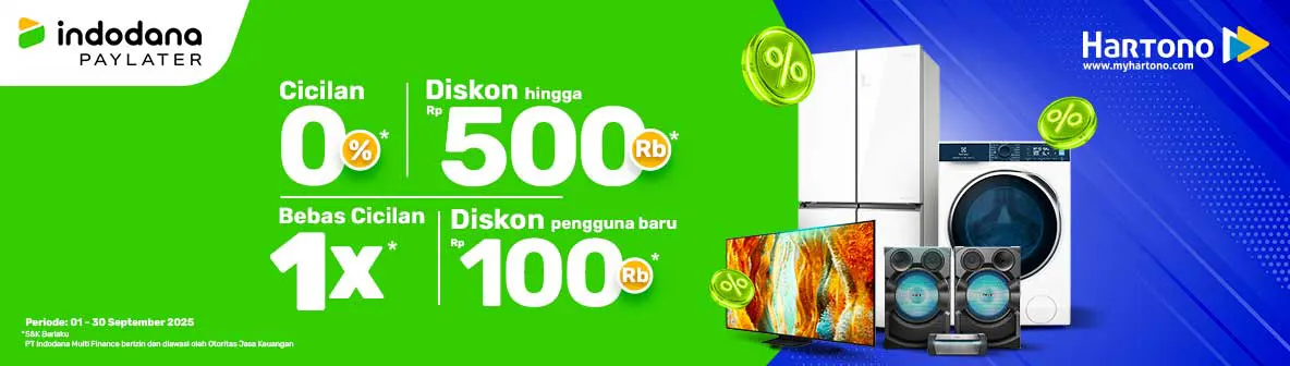 Belanja Elektronik Online di Hartono Lebih Enteng pakai Indodana PayLater