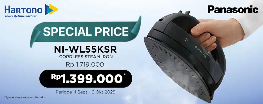 Panasonic Cordless Steam Iron NI-WL55KSR
