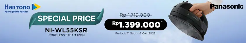 Panasonic Cordless Steam Iron NI-WL55KSR