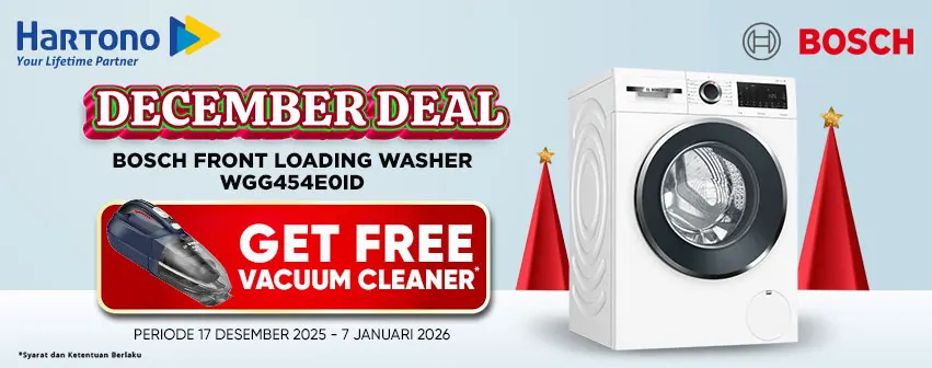 Bosch Mesin Cuci Front Loading WGG454E0ID Free Vacuum