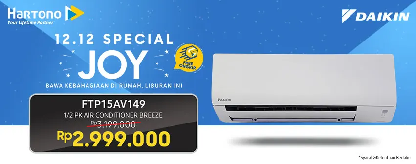 Daikin AC 0.5 pk Breeze FTP15AV149