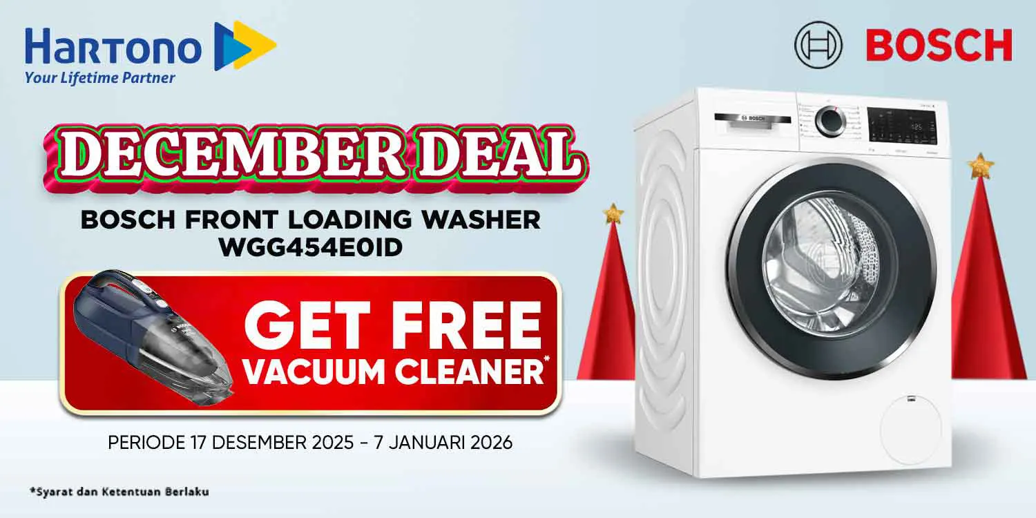 Bosch Mesin Cuci Front Loading WGG454E0ID Free Vacuum