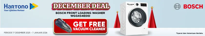 Bosch Mesin Cuci Front Loading WGG454E0ID Free Vacuum