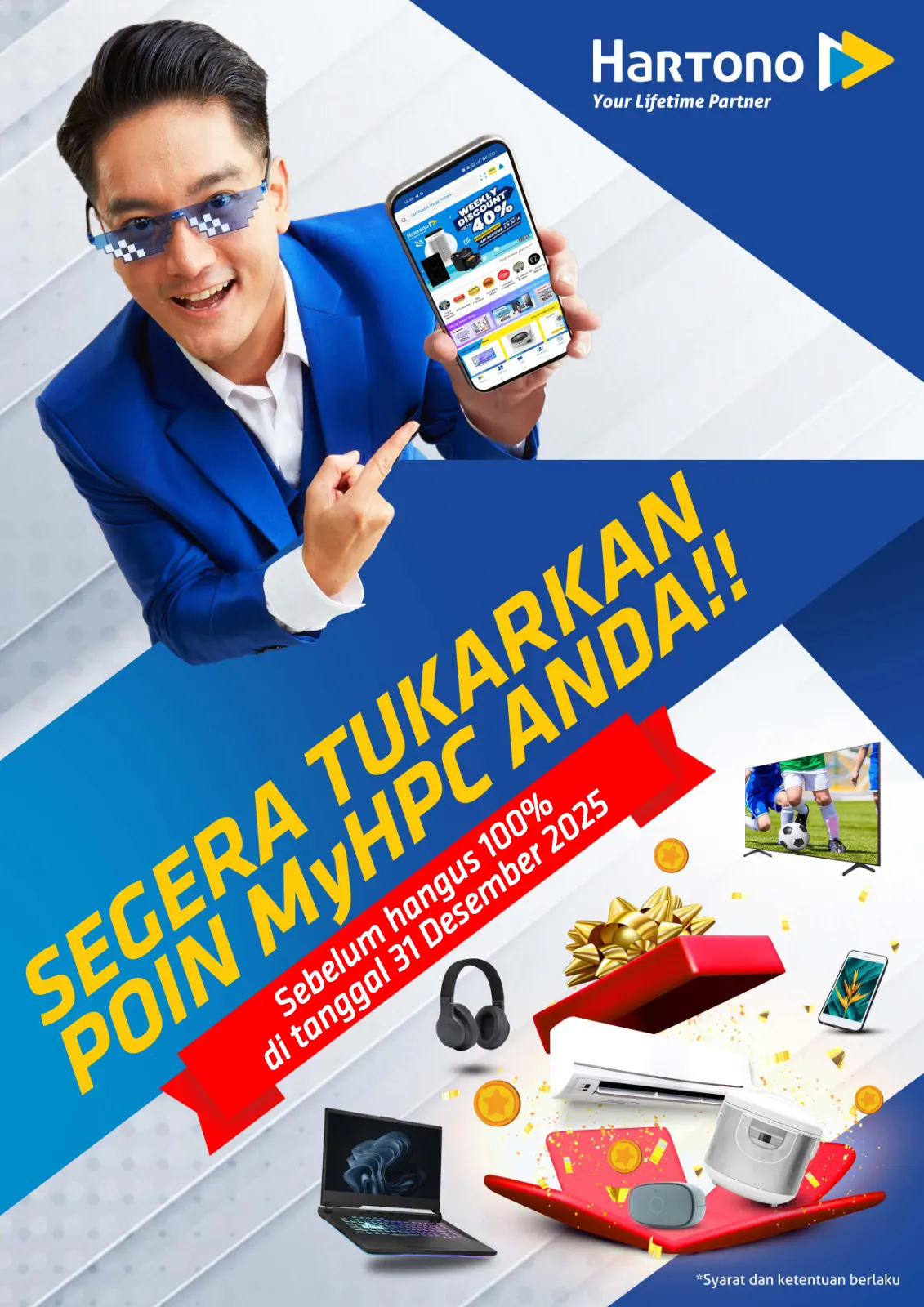 Brand Ambassador Cak Lontong: Tukarkan Poin Member MyHPC Anda sebelum 31 Desember 2023