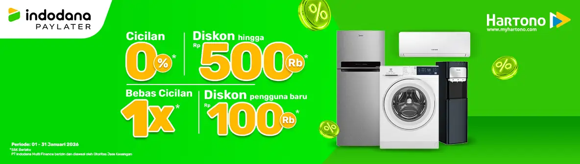Belanja Elektronik Online di Hartono Lebih Enteng pakai Indodana PayLater