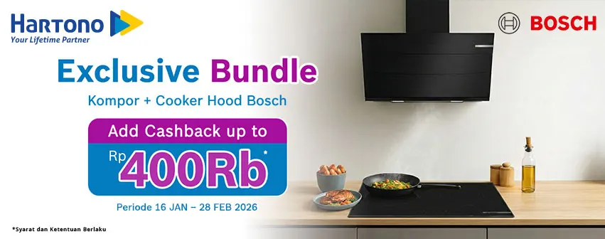 BOSCH Bundling Kompor dan Cooker Hood