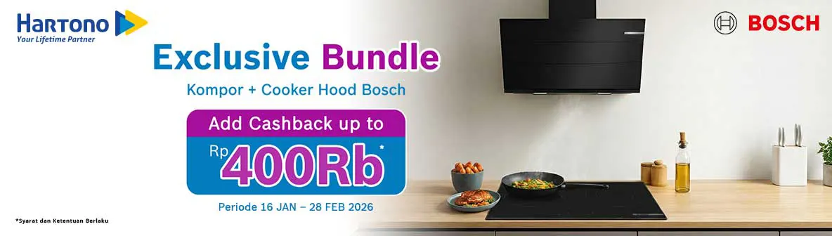 BOSCH Bundling Kompor dan Cooker Hood