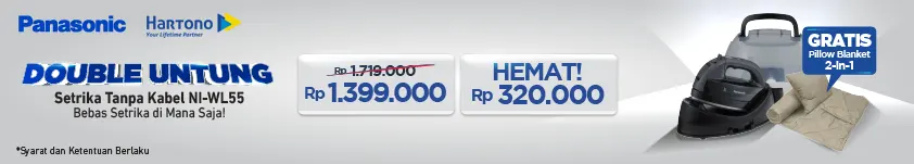 Panasonic Cordless Steam Iron NI-WL55KSR