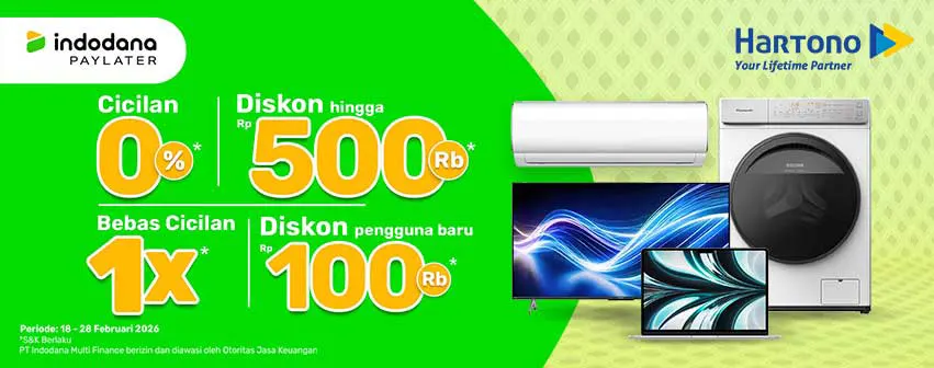 Belanja Elektronik Online di Hartono Lebih Enteng pakai Indodana PayLater