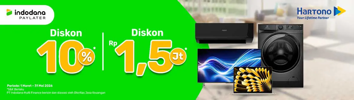 Belanja Elektronik Online di Hartono Lebih Enteng pakai Indodana PayLater