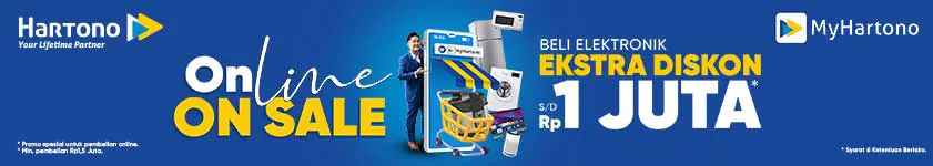 Belanja Elektronik Online Praktis, Bisa Dapet Voucher 1 juta Gratis! Berlaku di web dan aplikasi MyHartono