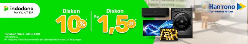 Belanja Elektronik Online di Hartono Lebih Enteng pakai Indodana PayLater