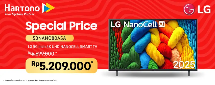 LG TV 50 inch 50NANO80ASA