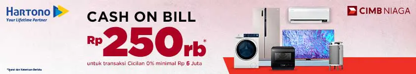 Belanja Elektronik Online dengan Kartu Kredit CIMB Niaga Cicilan 0% Promo Cash On Bill 250rb