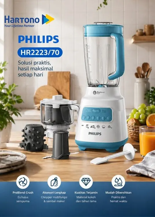PHILIPS COUNTERTOP BLENDER HR2223/70