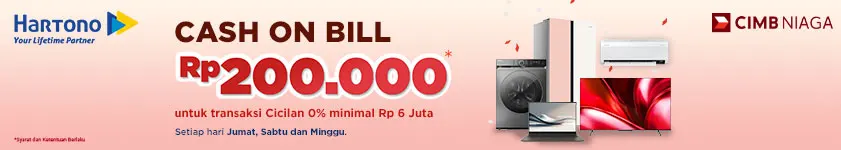 Belanja Elektronik Online dengan Kartu Kredit CIMB Niaga Cicilan 0% Promo Cash On Bill 250rb