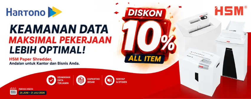 HSM Paper Shredder Diskon 10%