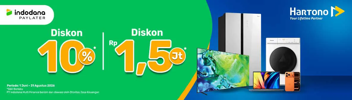 Belanja Elektronik Online di Hartono Lebih Enteng pakai Indodana PayLater