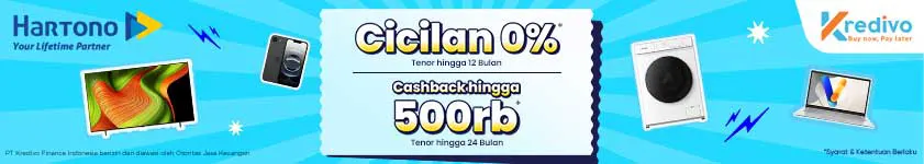 Belanja Elektronik Online di MyHartono bisa bayar nanti pakai Kredivo
