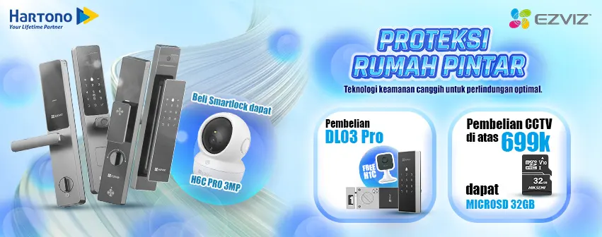 EZVIZ Smart Lock Gratis CCTV, Beli CCTV Gratis SD Card