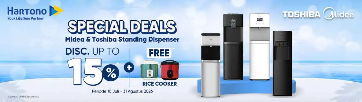 Midea Toshiba Dispenser Gratis Rice Cooker