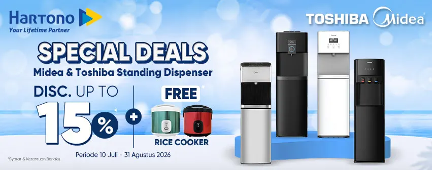 Midea Toshiba Dispenser Gratis Rice Cooker