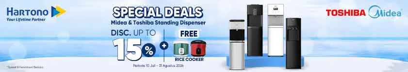 Midea Toshiba Dispenser Gratis Rice Cooker