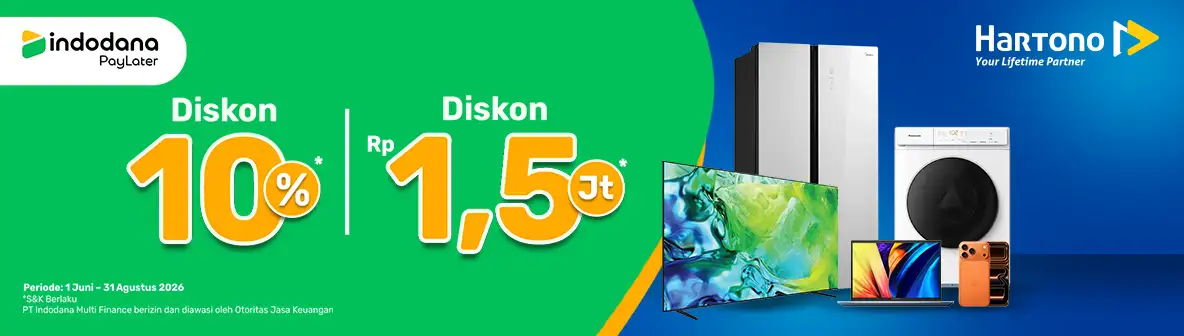 Belanja Elektronik Online di Hartono Lebih Enteng pakai Indodana PayLater