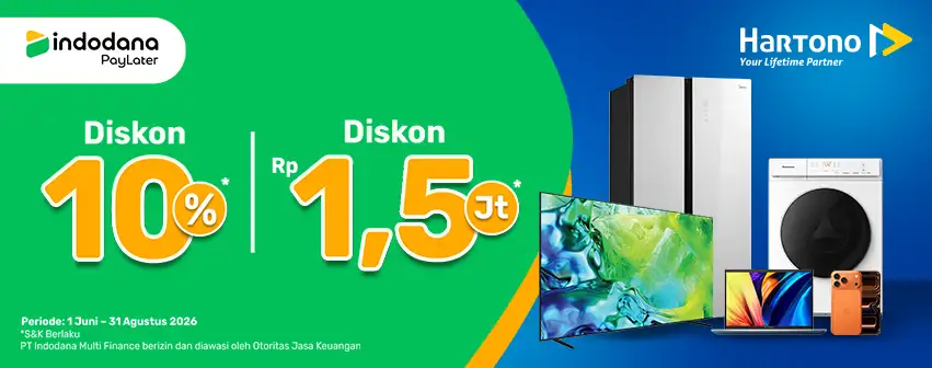 Belanja Elektronik Online di Hartono Lebih Enteng pakai Indodana PayLater