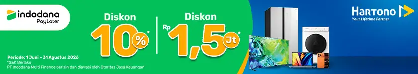 Belanja Elektronik Online di Hartono Lebih Enteng pakai Indodana PayLater
