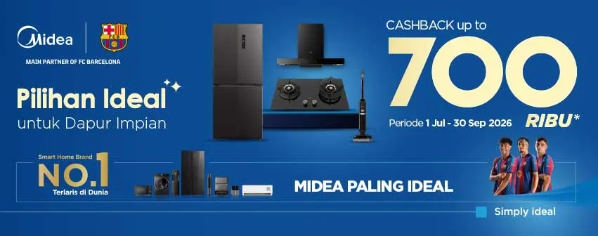 Midea Cashback up to 700rb