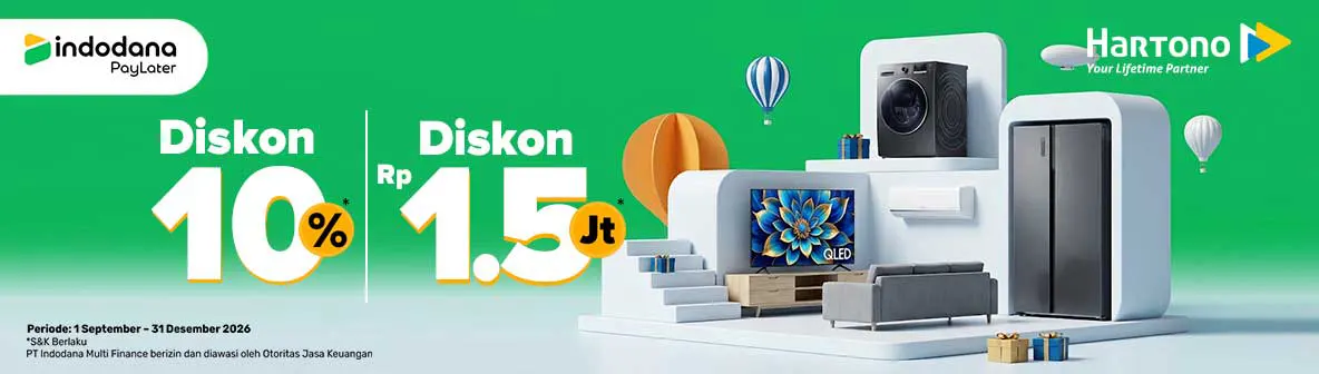 Belanja Elektronik Online di Hartono Lebih Enteng pakai Indodana PayLater