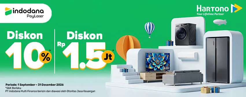 Belanja Elektronik Online di Hartono Lebih Enteng pakai Indodana PayLater