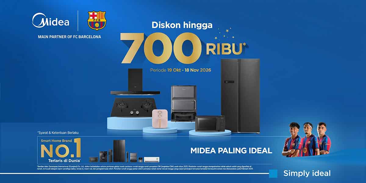 Midea Cashback up to 700rb