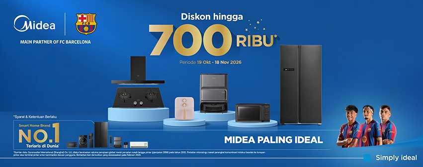 Midea Cashback up to 700rb