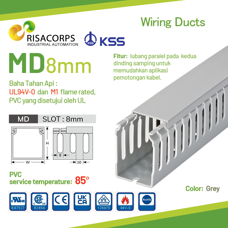 RISACORPS KSS MD (8mm) v5 KSS MD-Series 8mm kabel duct panel