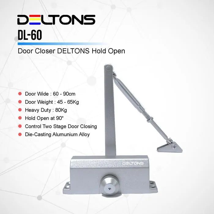 Door Closer Hold Open Deltons DL-60 Penutup Pintu Heavy Duty