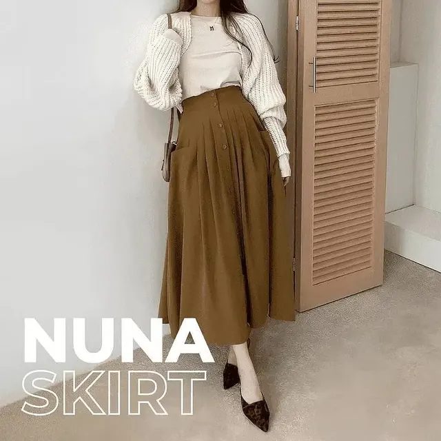 Rok Nuna Skirt Katun Twill Combat Vareasi Kancing Depan
