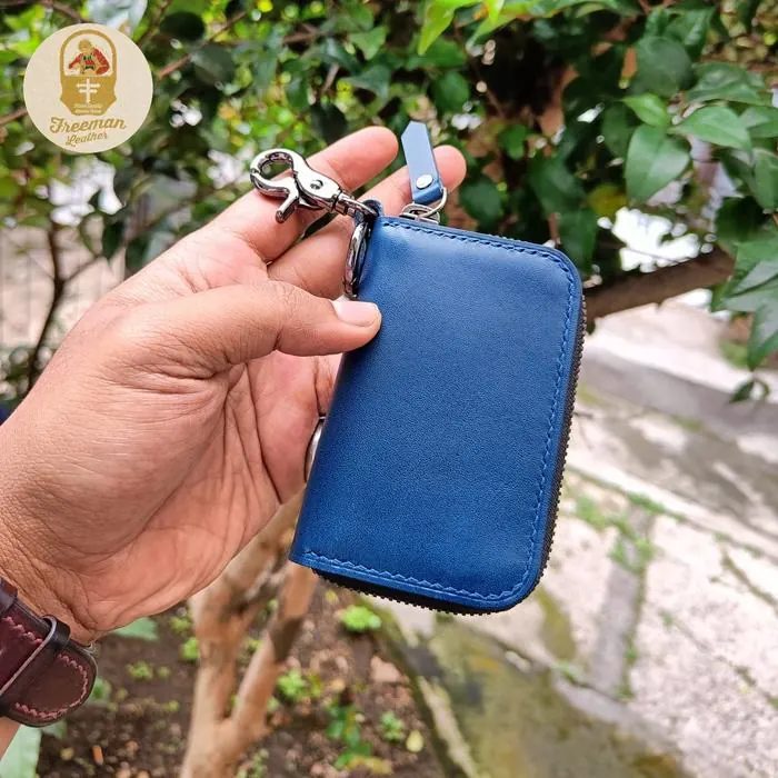 Dompet STNK zip Mobil-Motor Kulit Nabati-Vegetable Badalassi/Buttero Car Kunci
