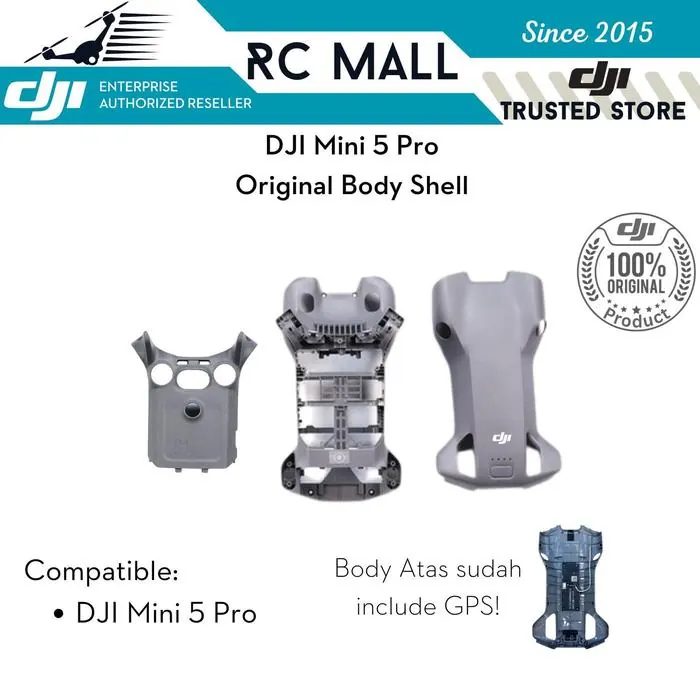 Body Atas Tengah Bawah DJI Mini 5 Pro Shell Upper Middle Bottom Frame Case Casing Drone 5